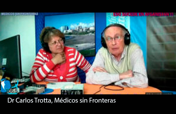 Patricia Silva dialoga con el médico sin fronteras Dr Carlos Trotta