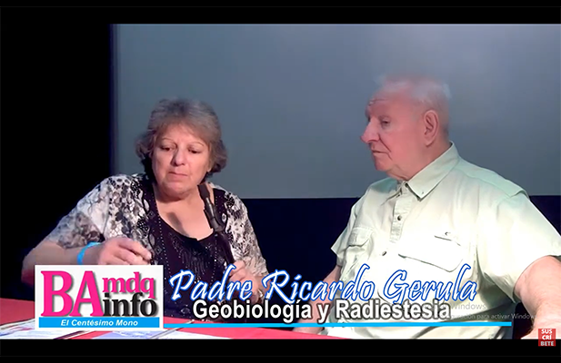 Patricia Silva, periodista y Geobióloga dialoga con el sacerdote y Geobiólogo Padre ricardo Gerula
