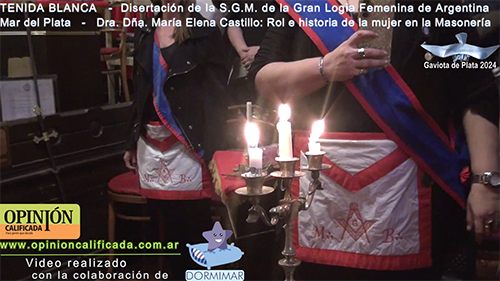 Un momento durante la Tenida Blanca, reunión masónica abierta a todo el público.