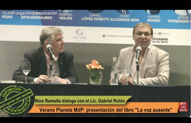 El periodista Nino Ramella y el Lic. Gabriel Rolón