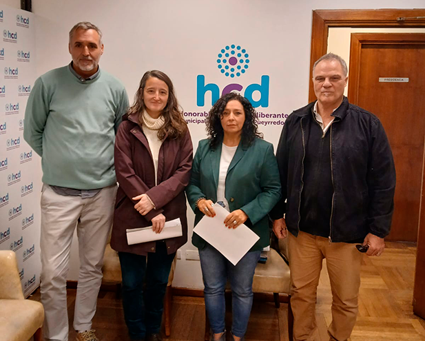 La presentación formal de este jueves, fue realizada por el presidente y secretaria del Colegio de Arquitectura y Urbanismo-D9, Arq. Diego Domingorena y Arq. Paula Suero y el presidente y la secretaria del Colegio de Técnicos-D5 MMO Diego Haag y MMO Vanesa Rodríguez.