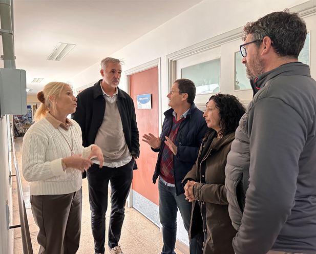 Autoridades del Colegio de Técnicos recorrieron el Hogar de Ancianos Municipal tras la finalización de obras eléctricas