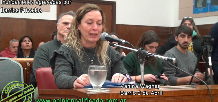 Vanina Wagner, vecina del Barrio 2 de Abril en la Banca 25